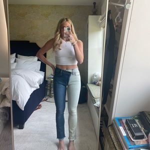 Alice and Olivia two-toned jeans